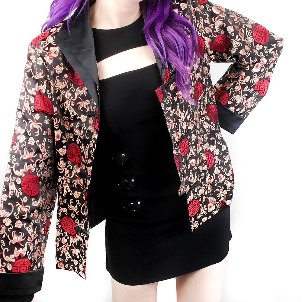 Y2K Kimono | Red & Black | Size M